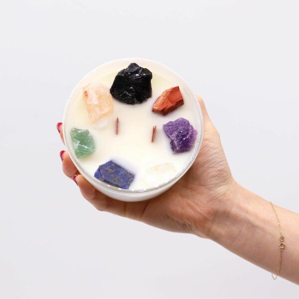 Large Chakra Crystal Candles - Seven Charkra - Image 4