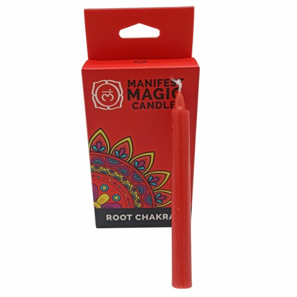 Manifest Magic Candles (pack of 12) - Red - Root Chakra - Image 2