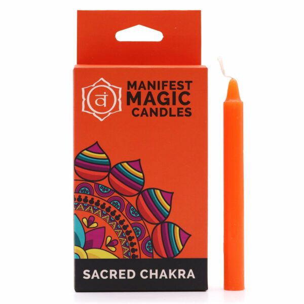 Manifest Magic Candles (pack of 12) - Orange - Sacred Chakra - Image 5