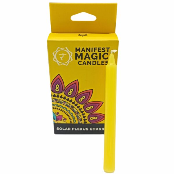 Manifest Magic Candles (pack of 12) - Yellow - Solar Plexus Chakra - Image 2