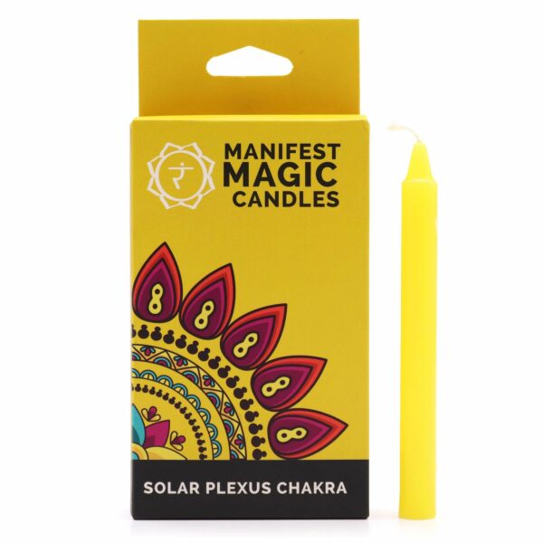 Manifest Magic Candles (pack of 12) - Yellow - Solar Plexus Chakra - Image 5