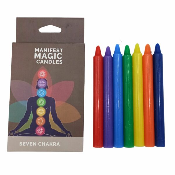 Seven Charkra Manifest Candles (pack of 7) - Image 4