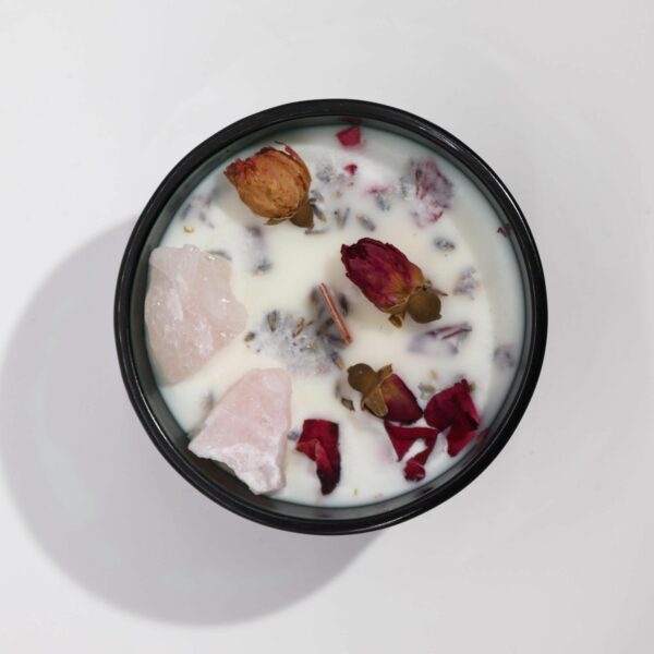 Hop Hare Crystal Magic Flower Candle - The Lovers - Image 2