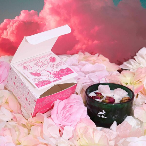 Hop Hare Crystal Magic Flower Candle - The Lovers - Image 4
