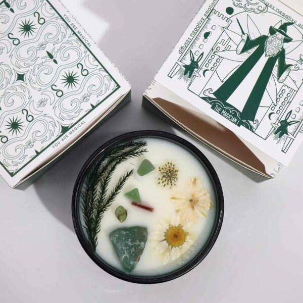 Hop Hare Crystal Magic Flower Candle - The Magician - Image 5