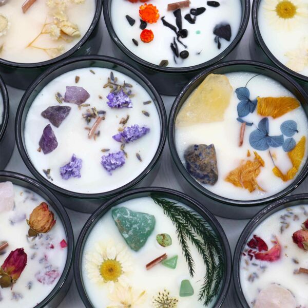 Hop Hare Crystal Magic Flower Candle - The Moon - Image 3