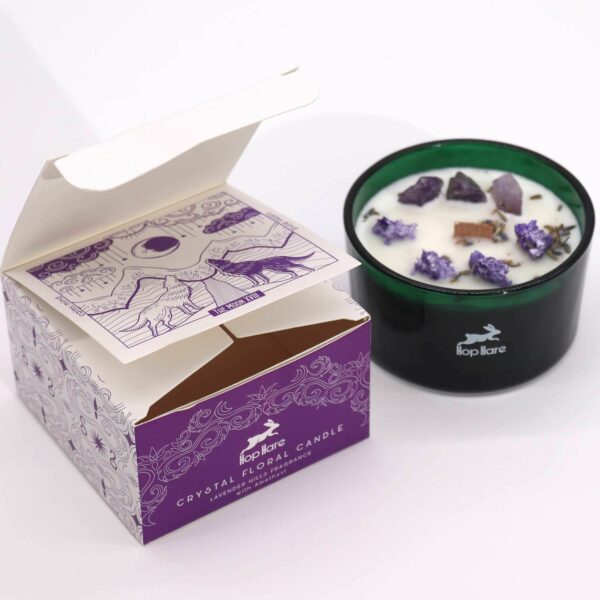Hop Hare Crystal Magic Flower Candle - The Moon - Image 4