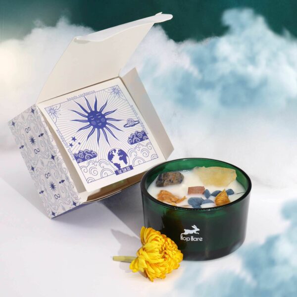 Hop Hare Crystal Magic Flower Candle - The Sun - Image 7