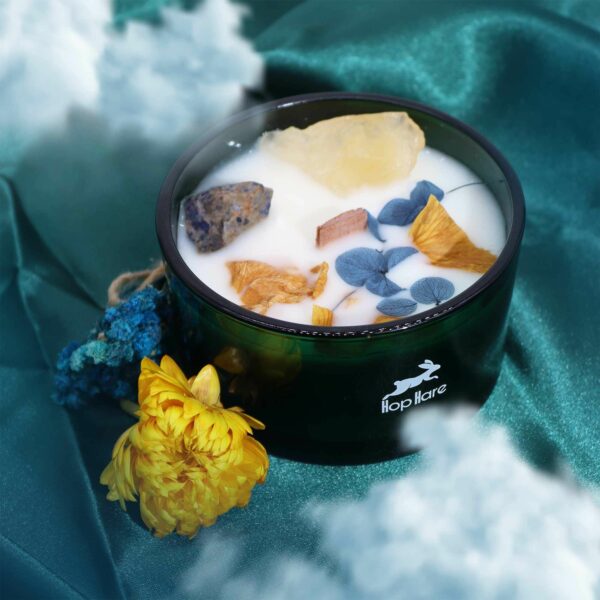 Hop Hare Crystal Magic Flower Candle - The Sun - Image 8