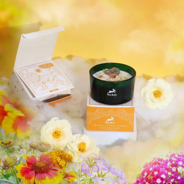Hop Hare Crystal Magic Flower Candle - The Lion - Image 7