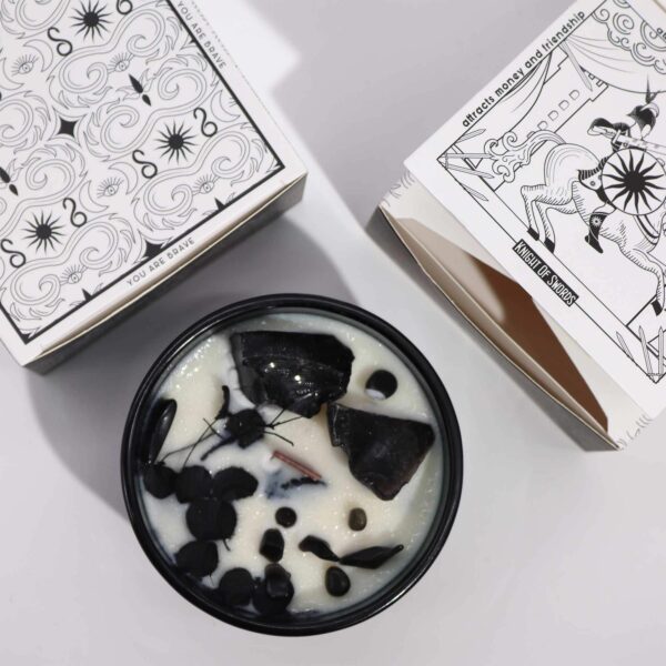 Hop Hare Crystal Magic Flower Candle - The Knight of Swords - Image 6