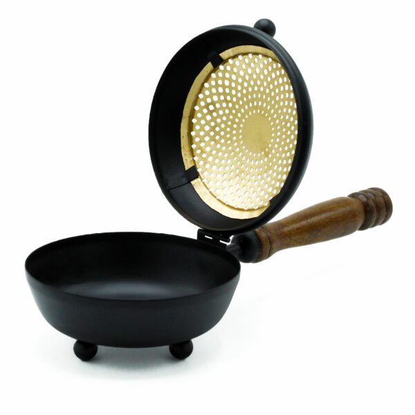 Large Iron Censer Incense Burner - Gold detail - Image 2