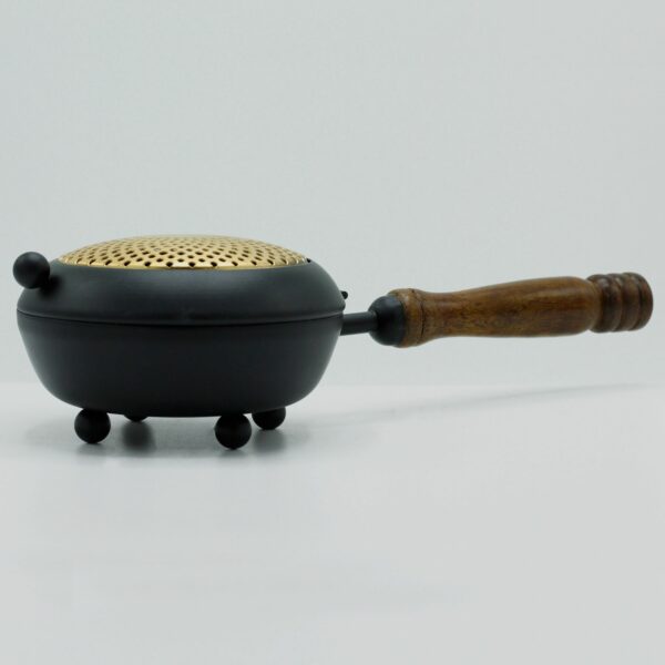 Large Iron Censer Incense Burner - Gold detail - Image 4