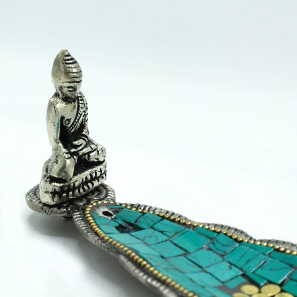 Buddha Long Leaf Tibetan Decor Incense Holder - Image 4