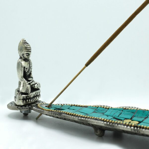 Buddha Long Leaf Tibetan Decor Incense Holder - Image 5