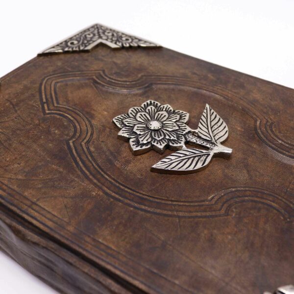 Heafty Red Tan Book - Zinc Rose Decor - 200 Deckle Edges Pages - 26x18cm - Image 5