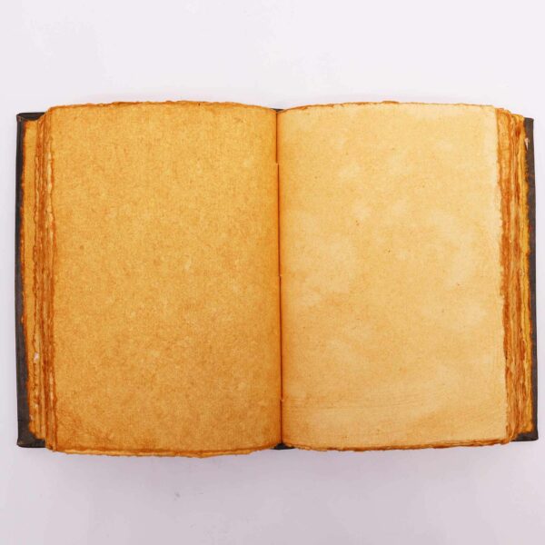 Heafty Brown Tan Book - Zinc Triple Moon Decor - 200 Deckle Edges Pages - 26x18cm - Image 3