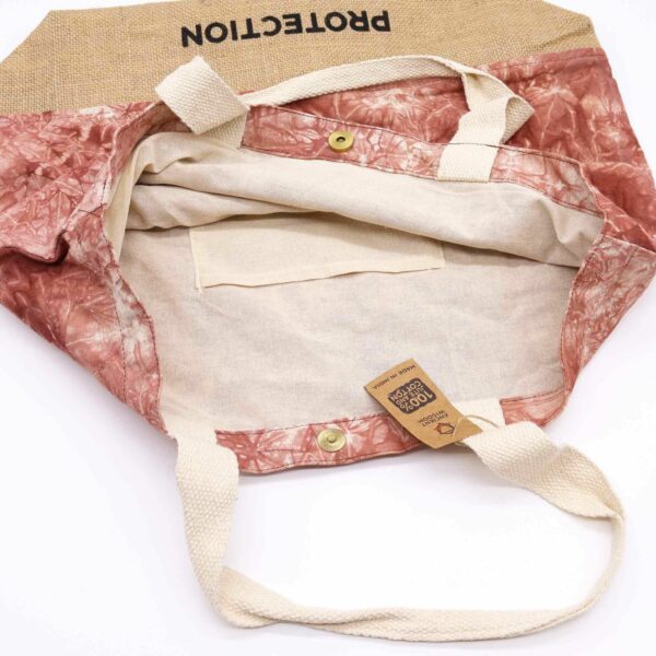 All Natural Bag - Terracotta Stonewash - Hamsa - Protection - Image 2
