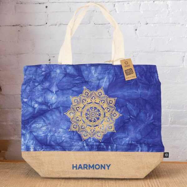 All Natural Bag - Blue Stonewash - Mandala - Harmony - Image 3