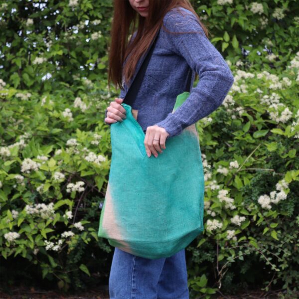 Soft Blend Shoulder Tote - Teal - Image 4