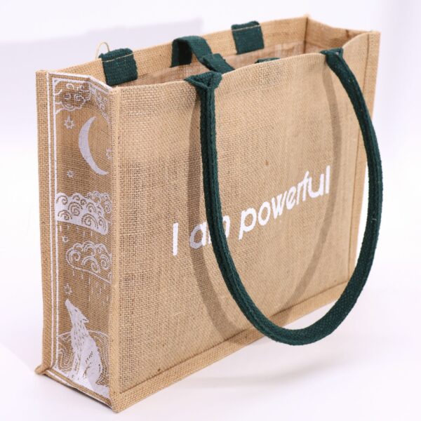 Hop Hare Jute Big Bag - I am Powerful - Image 6
