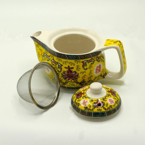 Small Herbal Teapot - Long Life Oriental Design - Image 2