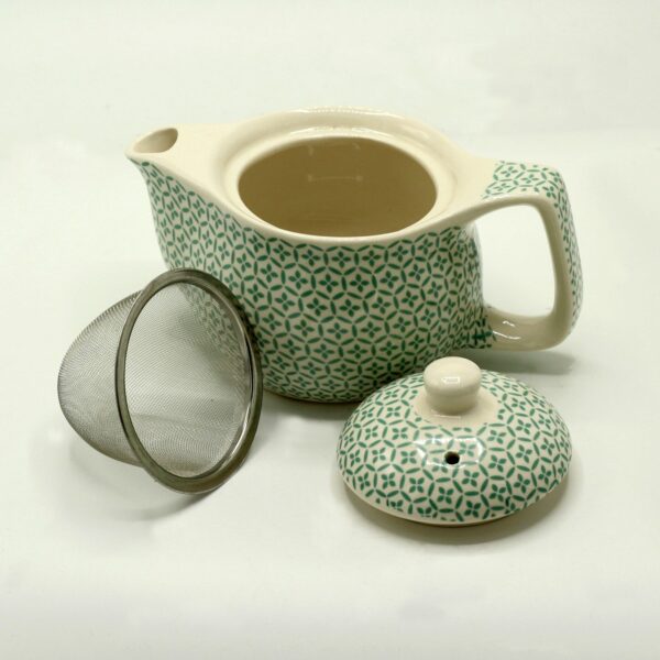 Small Herbal Teapot - Green Mosaic - Image 2