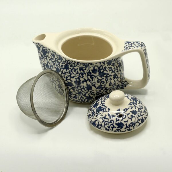 Small Herbal Teapot - Blue Pattern - Image 2