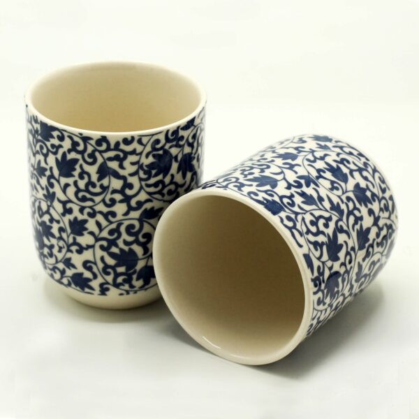 Herbal Tea Cups - Blue Pattern - Image 2