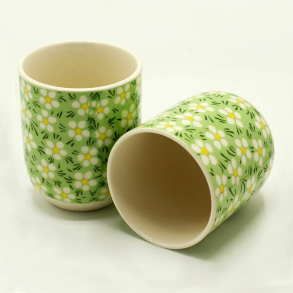 Herbal Tea Cups - Green Daisey - Image 2