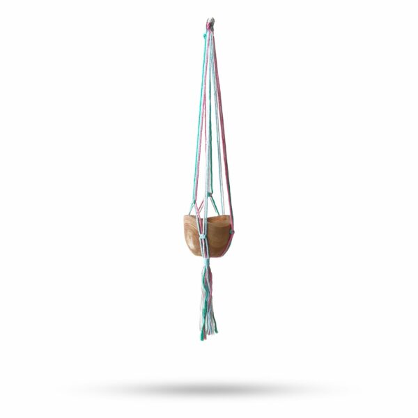 Macrame Pot Holder Classic - Pastal Tones Terrace Med Pot