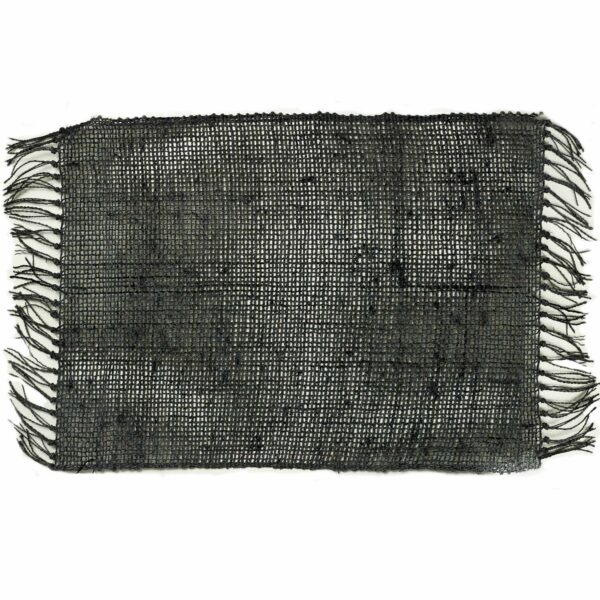 Seagrass Fringe Natural Placemat - Charcoal - Image 2