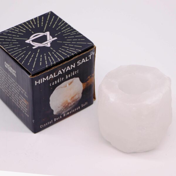 Crystal Rock Himalayan Salt Candle Holder 600-800g - Image 2