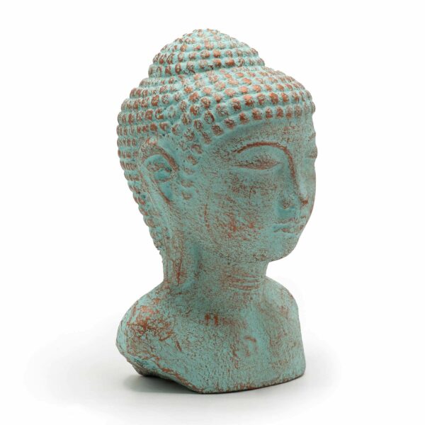 Tranquility Buddha Head  - Green Copper - Image 2