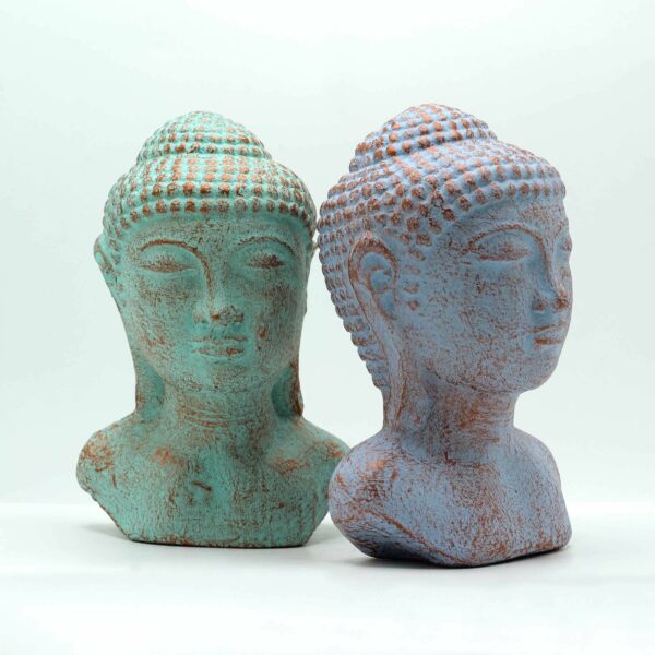 Tranquility Buddha Head  - Green Copper - Image 4