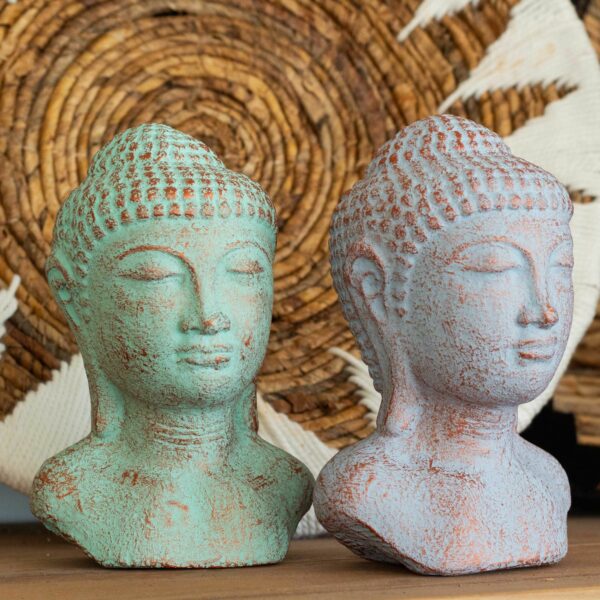 Tranquility Buddha Head  - Blue Copper - Image 5