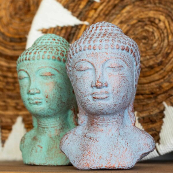 Tranquility Buddha Head  - Blue Copper - Image 6