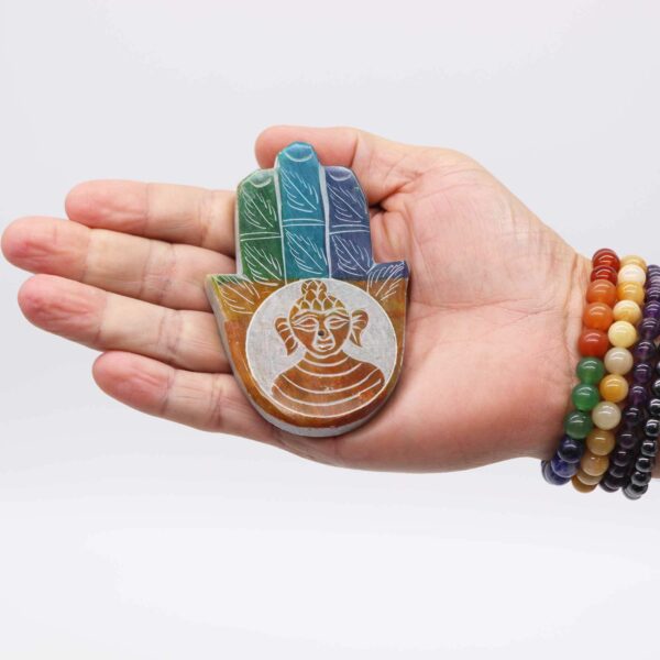 Soapstone Hamsa Incense Holder - Buddah - Image 3