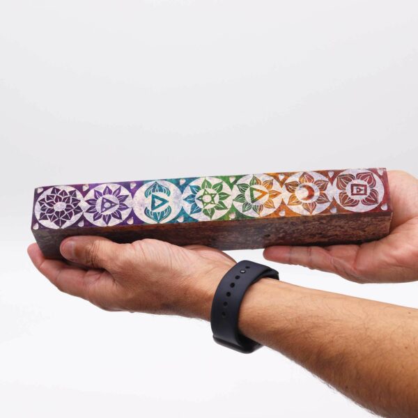 Soapstone Incense Box with Smoke Holes - Chakra - Image 3