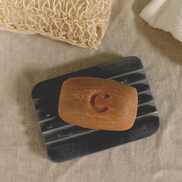 Grey Soapstone Soap Dish 12x8.5cm - Heavey Ridges - Image 4