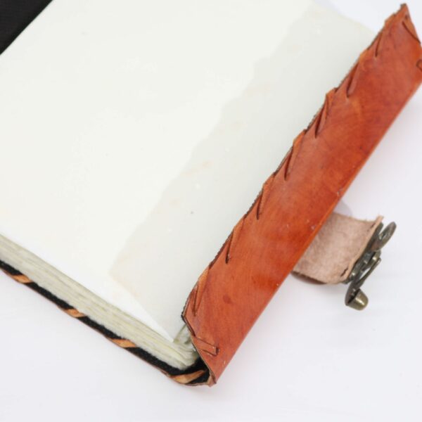 Light Brown Tan Book - Evil Eye Decor - 160 Deckle Edges Pages - 20x15cm - Image 3