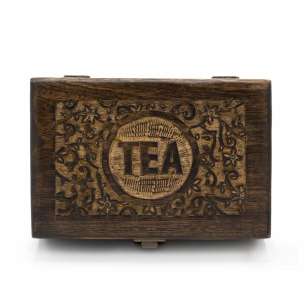 Mango Carved Tea Box - (6 compartments) - Image 4