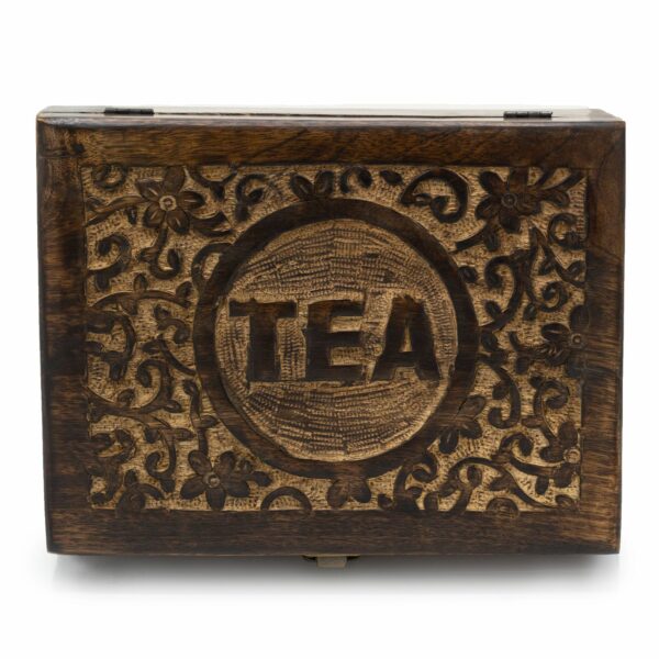 Mango Carved Tea Box - ( 12 compartments) - Image 4