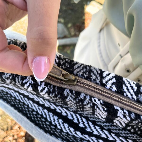 Soft Banjar Laptop Bag - Grey Strips - Image 2