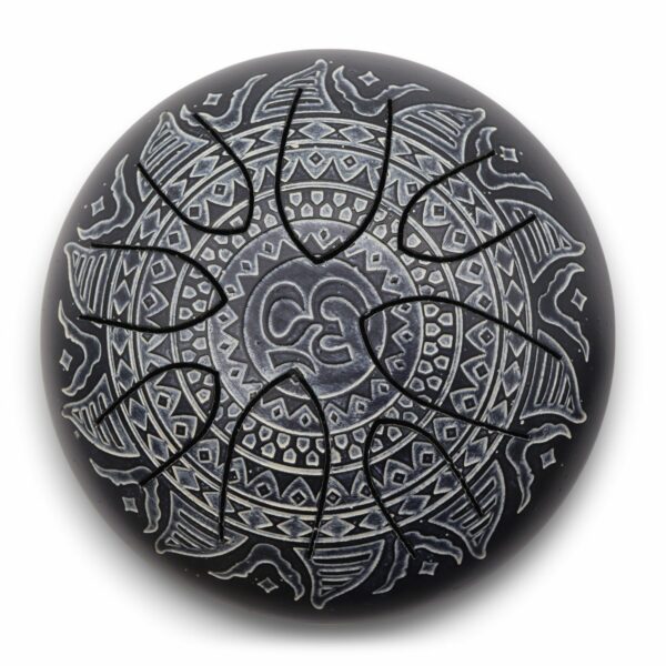 Hapi Drum Om Mandala Engraved - 16cm - Image 4