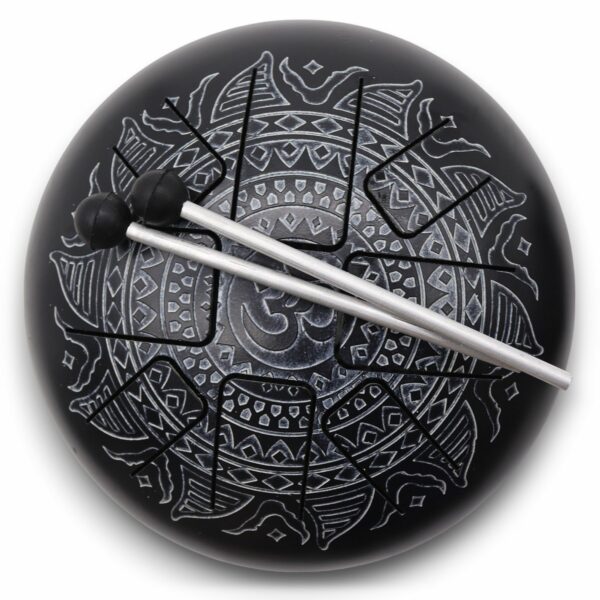 Med Hapi Drum Om Mandala Engraved- 22x15cm - Image 2
