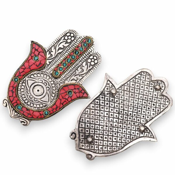 Red & Green Small Hamsa Incense Holder - Image 3