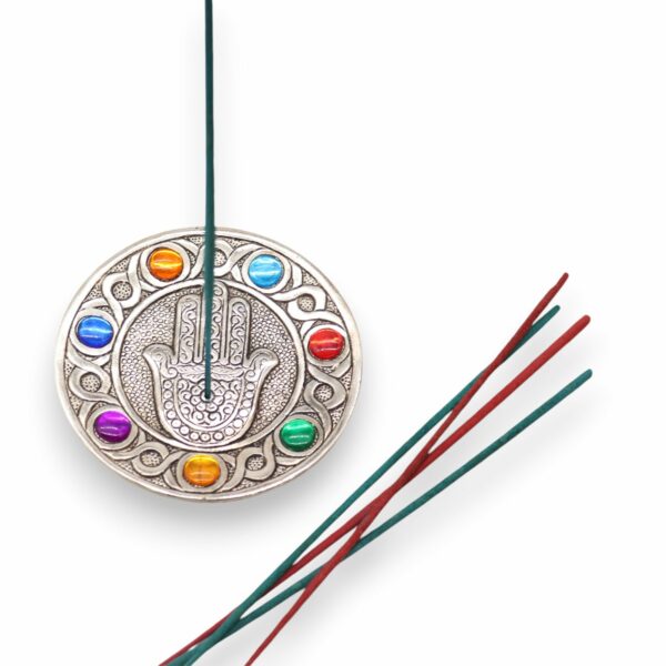 Seven Chakra Hamsa Incense Holder - Image 4