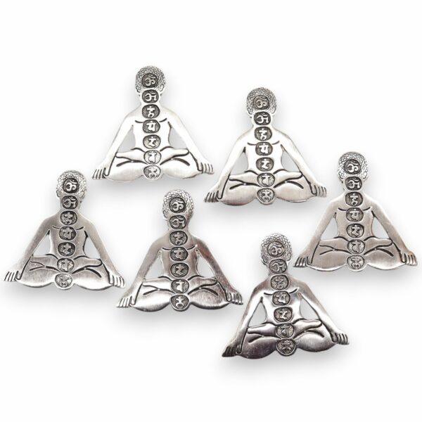 Polished Aluminum Seven Chakra Yoga Incense Holder - Image 5