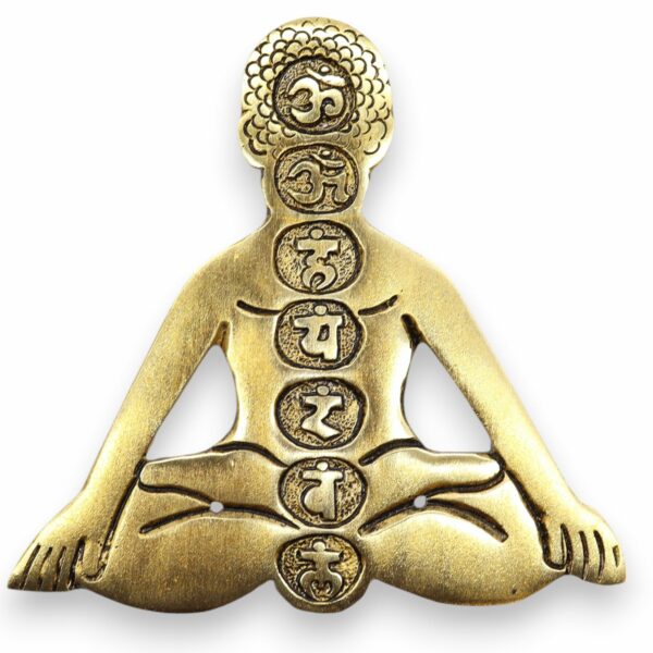 Gold Aluminum Seven Chakra Yoga Incense Holder - Image 5